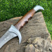 Handmade Damascus Steel Hunting 32-in Hobbit Movie Replica Sword with Leather Sheath DH-12095